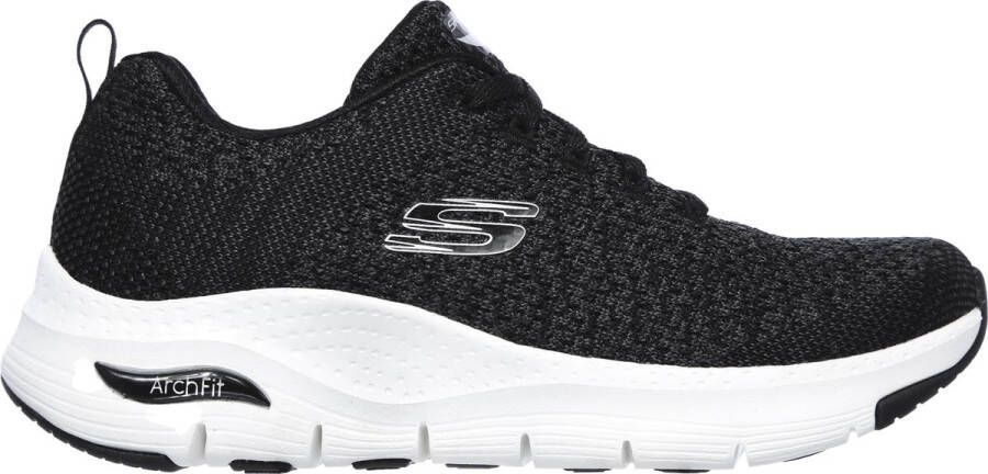 Skechers arch fit infinite adventure hardloopschoeenen zwart wit dames