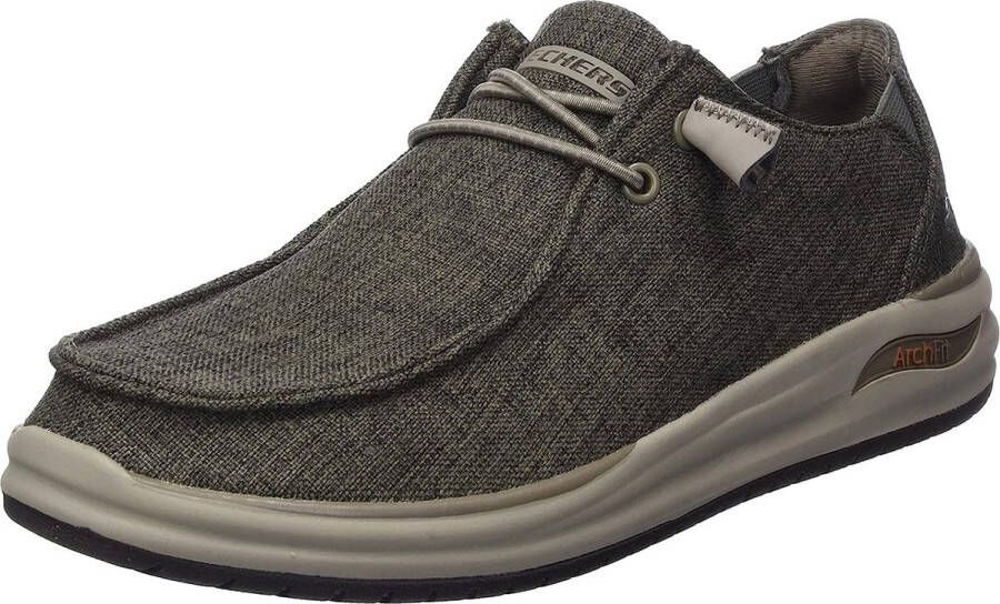 Skechers Arch-Fit Melo TANDRO instapsneaker voor heren 204797 DKTP taupe