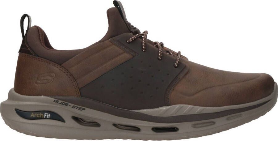 Skechers Arch Fit Orvan Pollick Heren Instappers Bruin