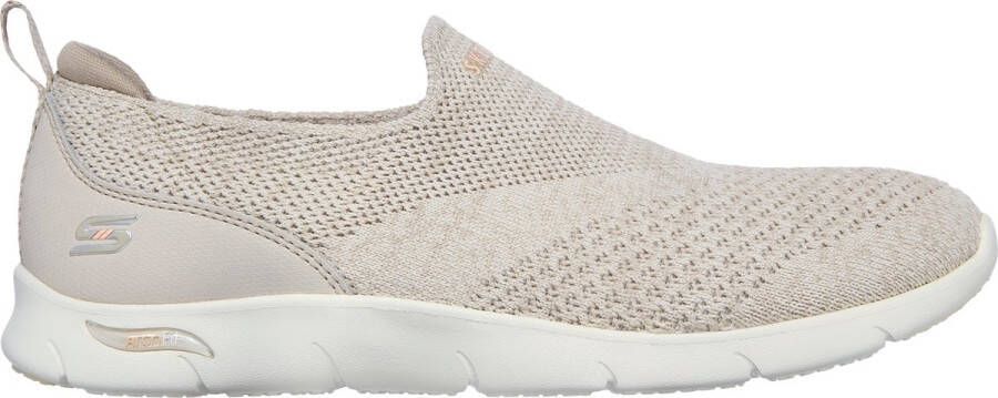 Skechers Arch Fit Refine Don'T Go Dames Instappers Taupe