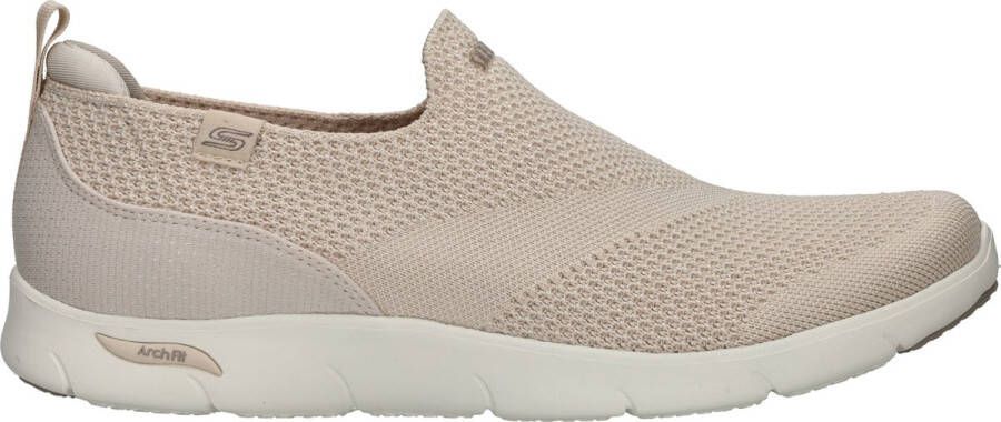 Skechers Beige Arch Fit Refine Iris Vegan Slip-On Beige Dames