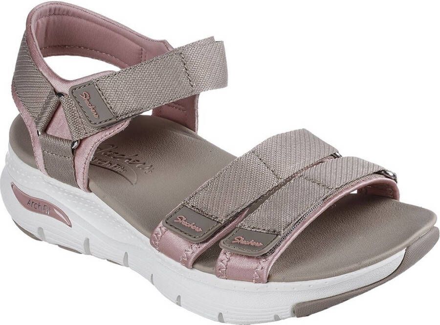 Skechers Arch FIT Platte Sandalen Beige Dames