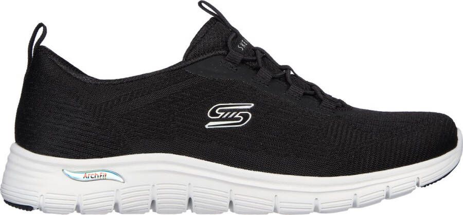 Skechers Arch Fit Vista Gleaming Dames Sneakers Zwart