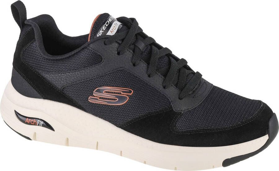 Skechers Atletische Stijl Sneaker met Arch Ondersteuning Black Heren