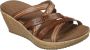 Skechers Beverlee Tiger Posse sandalen met sleehak cognac - Thumbnail 1