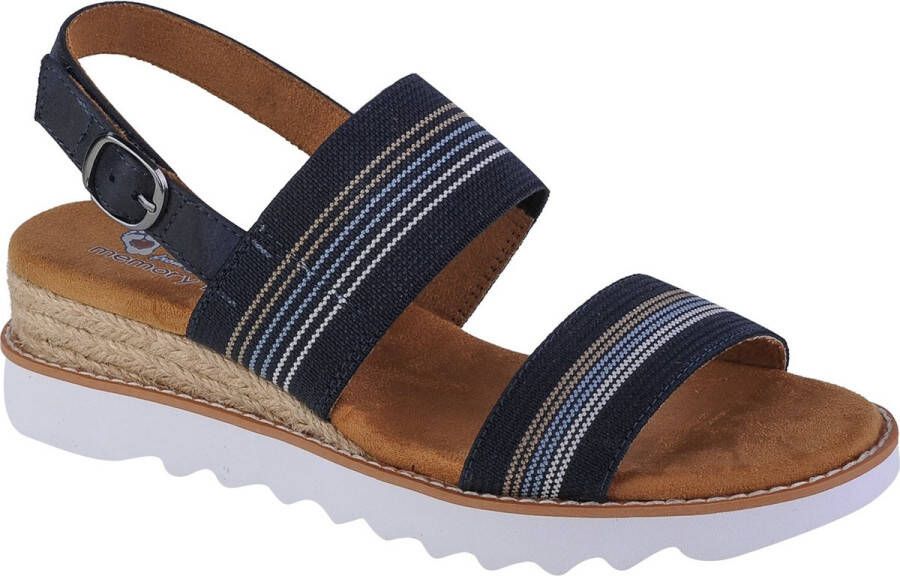 Skechers BOBS from BOBS Desert Kiss Hi Tea Time Sandalen Plat blauw