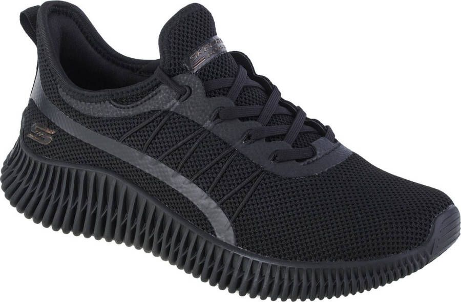 Skechers Bobs Geo-New Aesthetics 117417-BBK Vrouwen Zwart Sneakers Sportschoenen