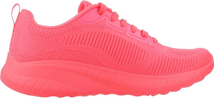 Skechers Sneakers BOBS SQUAD CHAOS-COOL RYTHMS Knitwear-sneaker veterschoen trainingsschoen in vegan uitvoering