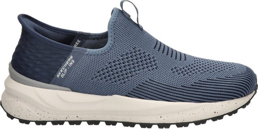 Skechers Blauwe Slip-On Sneaker met Gespikkelde Zool Blue Heren