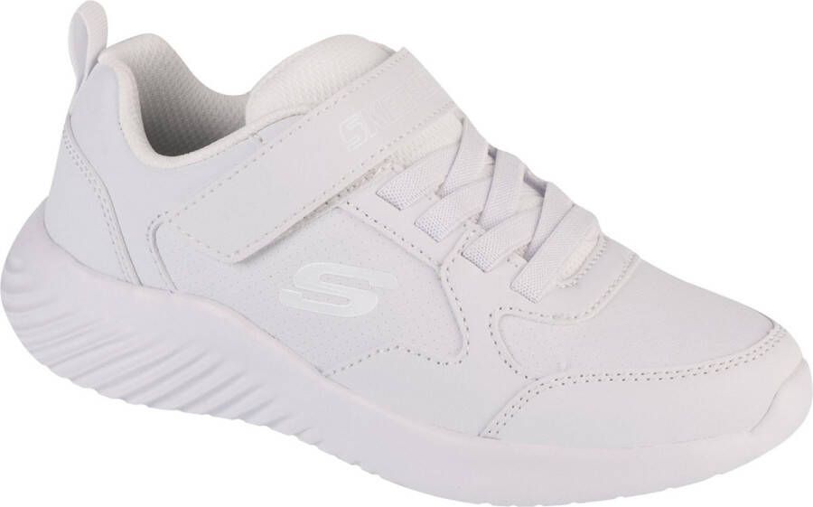 Skechers Bounder Power Study 405626L-WHT voor een jongen Wit Sneakers Sportschoenen