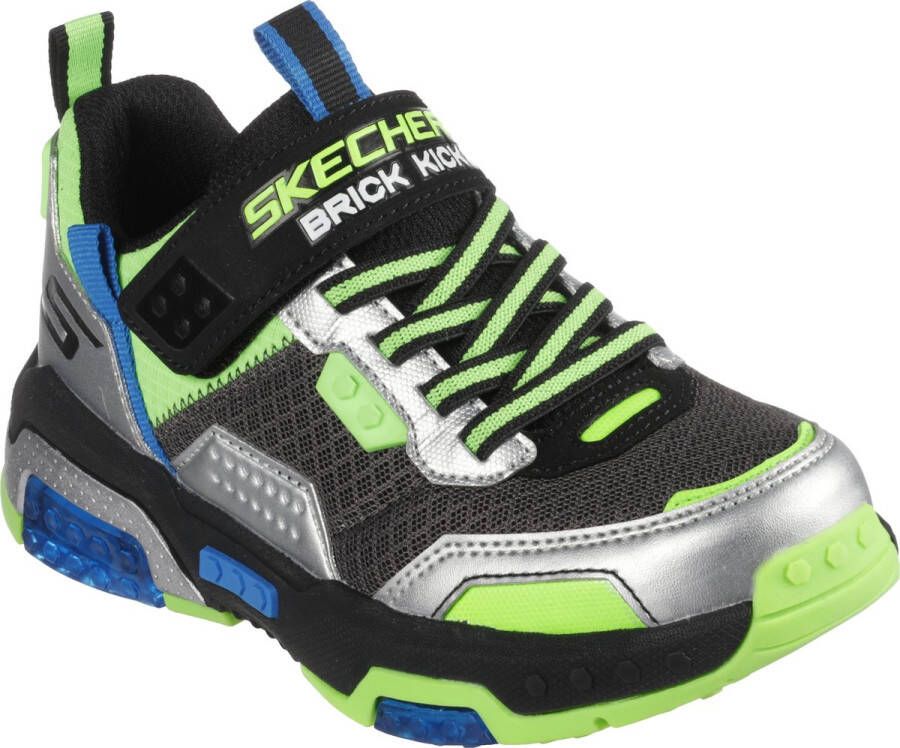 Skechers Brick Kicks 2.0 Jongens Sneakers Zwart Zilver Multicolour