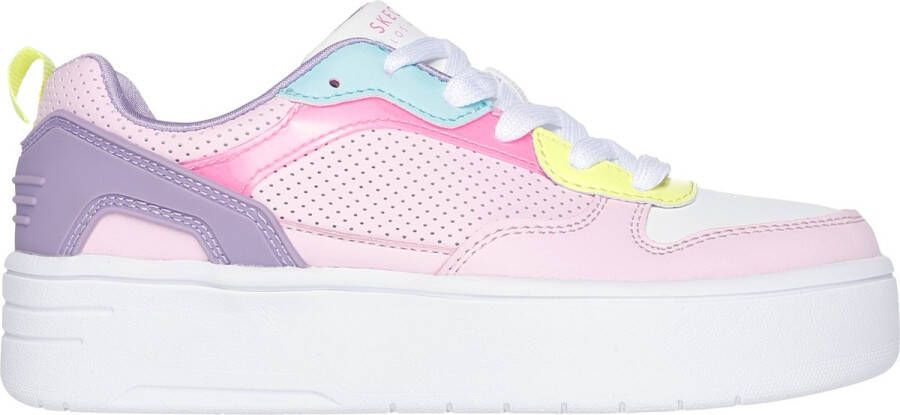 Skechers Court High Classic Crush Sneakers Roze Multicolour