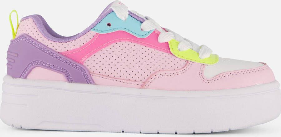 Skechers Court High Classic Crush Sneakers Roze Multicolour