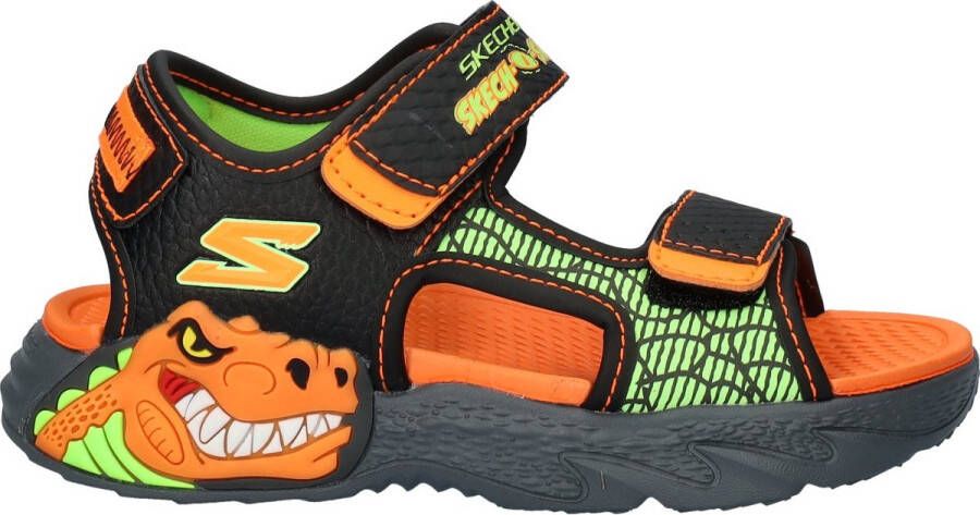 Skechers Creature-Splash Jongens Sneakers Zwart;Oranje