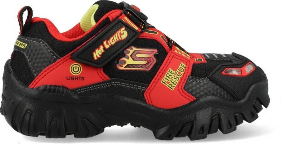 Skechers Damager III-Fire Stopper 400019L-BKRD voor een jongen Zwart Sneakers Sportschoenen