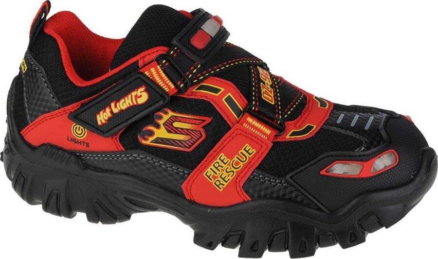 Skechers Damager III-Fire Stopper 400019L-BKRD voor een jongen Zwart Sneakers Sportschoenen