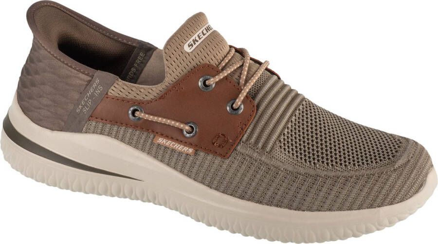 Skechers Delson 3.0 Roth Heren Instappers Taupe