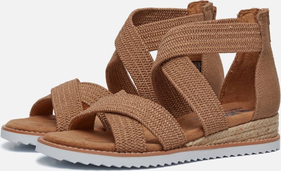 Skechers Sandalen DESERT KISS- zomerschoen sandaal keilhak met hielrits