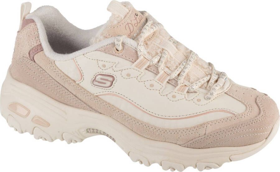 Skechers D'Lites 150240-NAT Vrouwen Wit Sneakers