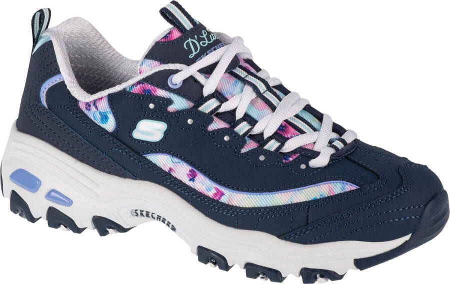 Skechers D'Lites-Blooming Fields 149794-NVMT Vrouwen Marineblauw Sneakers