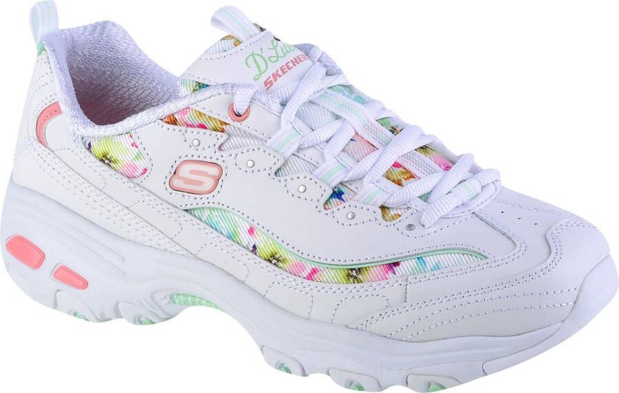 Skechers D'Lites-Blooming Fields 149794-WMLT Vrouwen Wit Sneakers