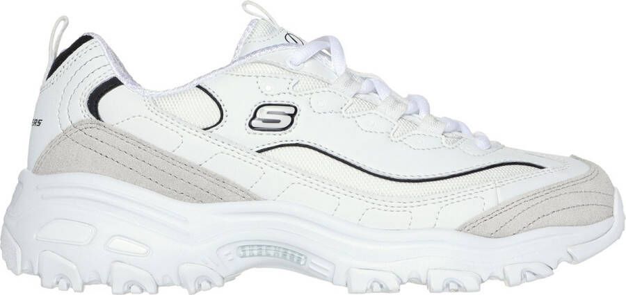 Skechers D'Lites New Heat Dames Sneakers Wit Zwart