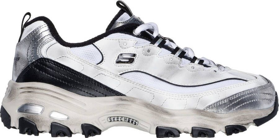 Skechers D'Lites-Vintage Vision Dames Sneakers Wit Zwart