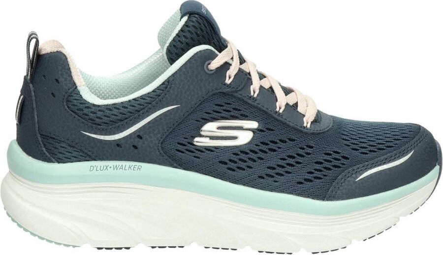 Skechers d'Lux Walker Dames Sneakers Navy Light Blue