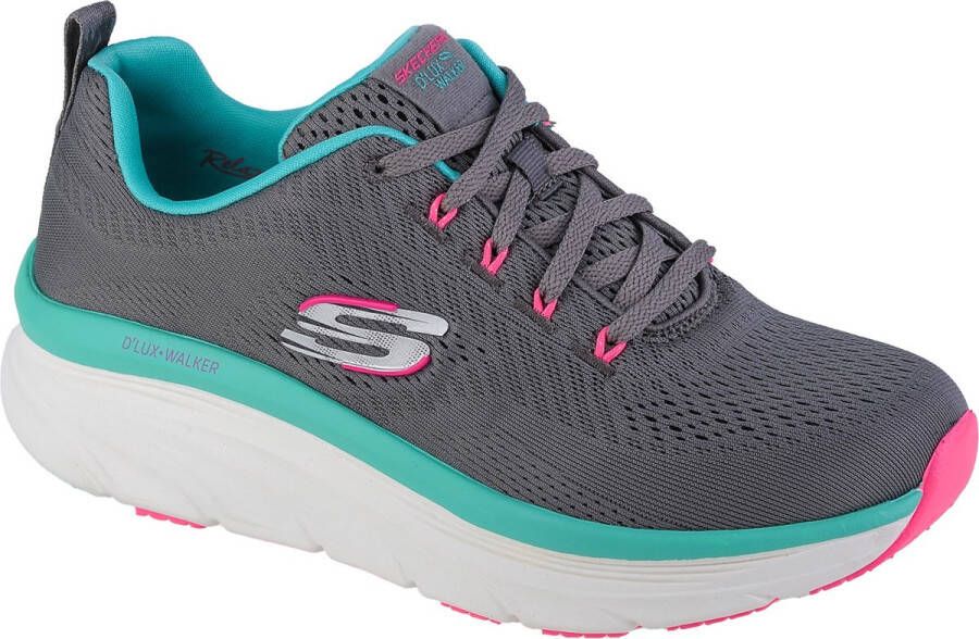 Skechers D'Lux Walker Fresh Finesse 149368-GMLT Vrouwen Grijs Sneakers Sportschoenen