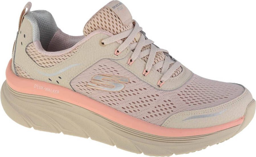 Skechers D'Lux Walker-Infinite Motion 149023-NTPK Vrouwen Wit Sneakers Sportschoenen