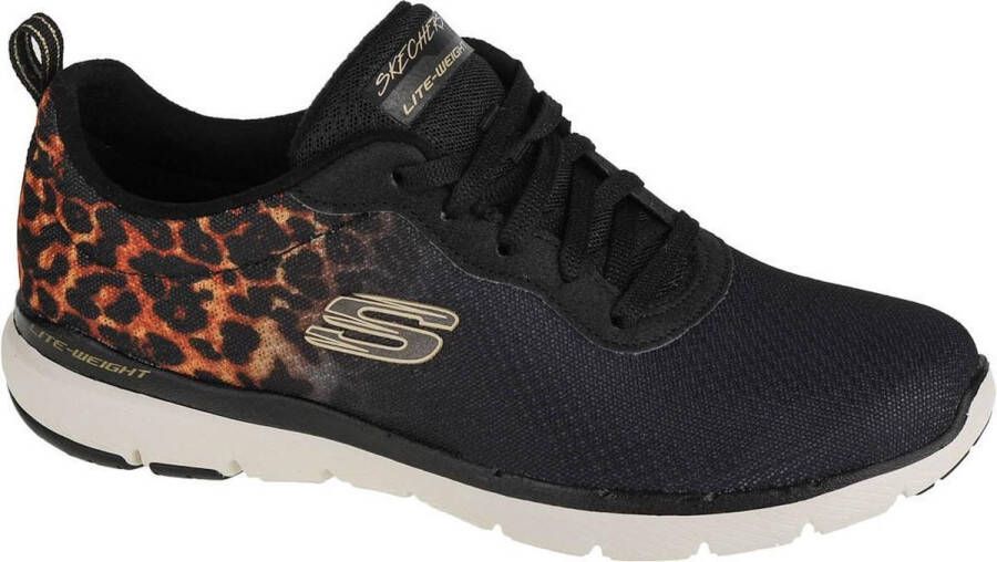 Skechers Flex Appeal 3.0 13476-BKGD Vrouwen Zwart sneakers