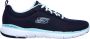 Skechers Flex Appeal 3.0 First Insight 13070-NVAQ Vrouwen Marineblauw Sneakers - Thumbnail 4