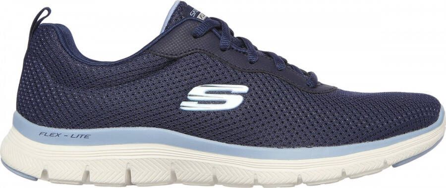 Skechers Sneakers FLEX APPEAL 4.0 BRILLINAT VIEW met air cooled memory foam vrijetijdsschoen halfschoen veterschoen