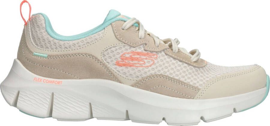 Skechers Flex Comfort Sneaker Upgrade Grijs Beige