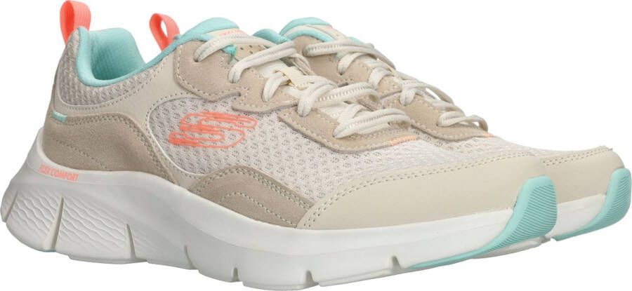 Skechers Flex Comfort Sneaker Upgrade Grijs Beige Dames