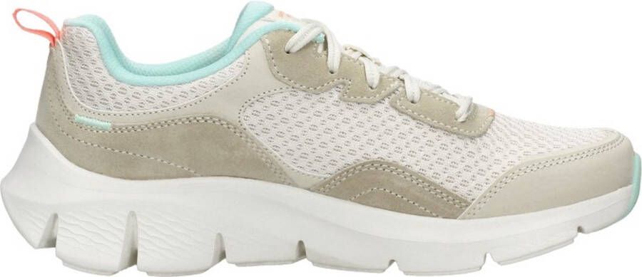 Skechers Flex Comfort Sneaker Upgrade Grijs Beige