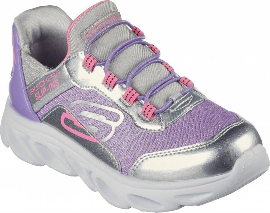 Skechers Slip Ins Flex Glide Sneaker Meisjes Zilver paars Maat