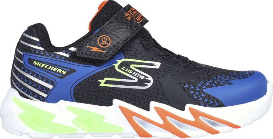 Skechers Flex-Glow Bolt Jongens Sneakers Zwart Blauw