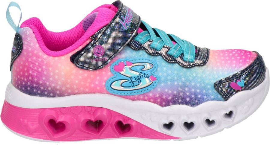 Skechers Flutter Heart Lights sneakers blauw roze Dames