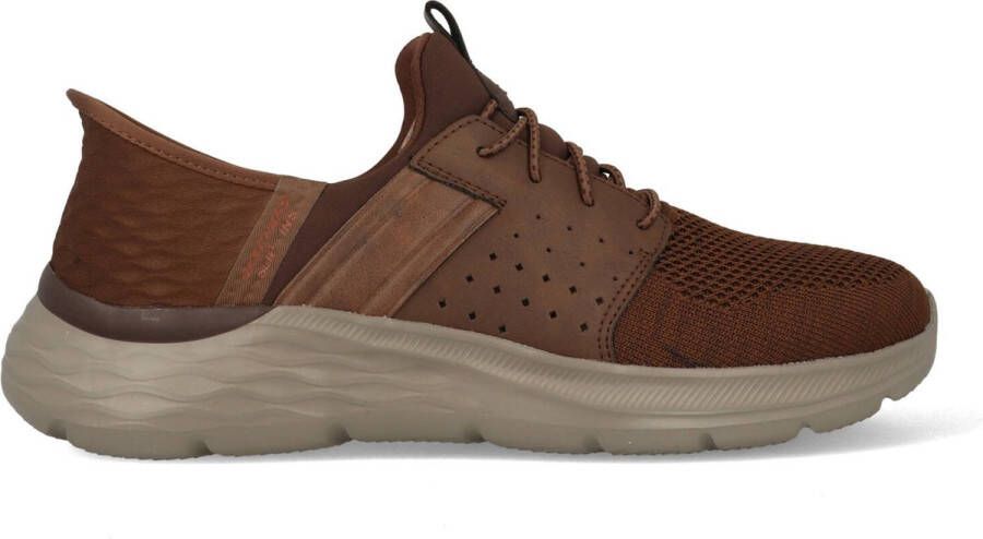 Skechers Bruine Slip-On Vegan Sneakers met Arch Support Brown Heren