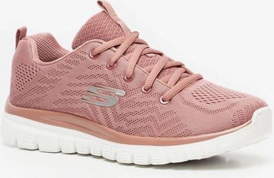 Skechers Sneakers Graceful Get Connected met memory foam vrijetijdsschoen halfschoen veterschoen