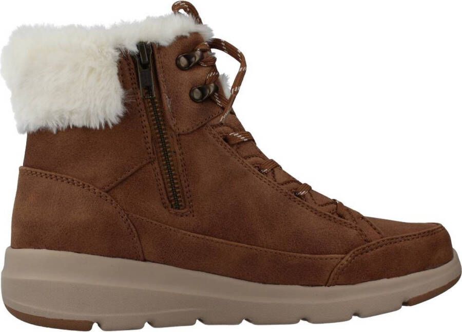 Skechers Glacial Ultra Cozyly Veterboot Vrouwen Bruin Cognac