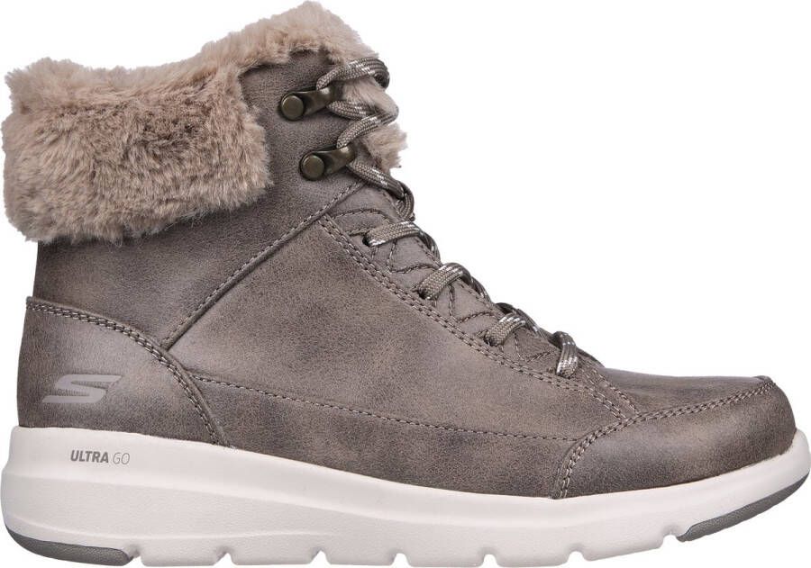 Skechers Glacial Ultra Cozyly Dames Laarzen Taupe