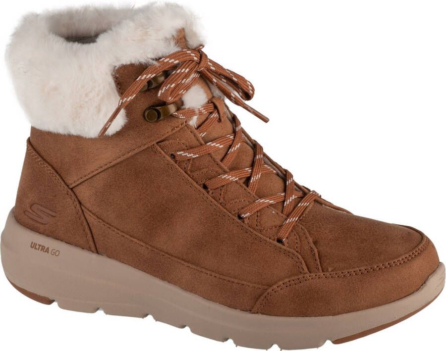 Skechers Glacial Ultra dames veterboot Cognac