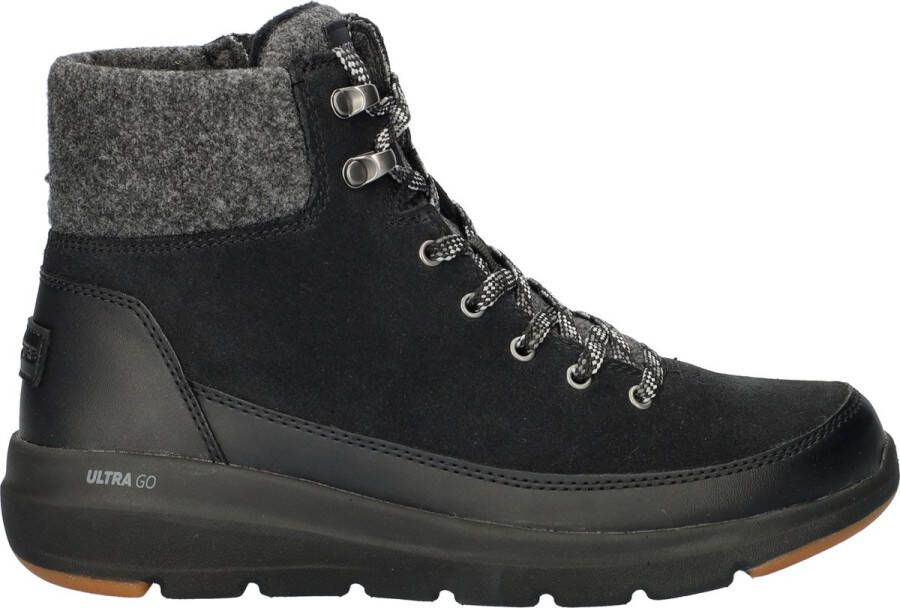 Skechers Glacial Ultra Go dames veterboot Zwart