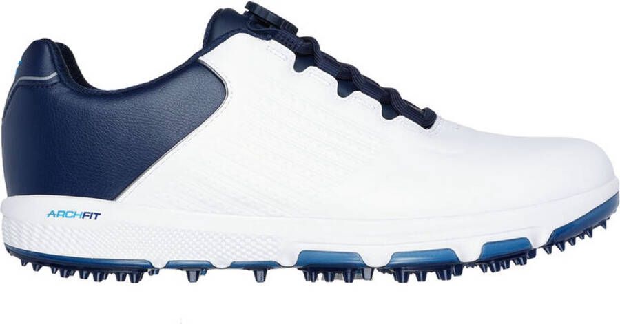 Skechers Go Golf Pro 6 SL Twist Wit Navy Heren Golfschoenen