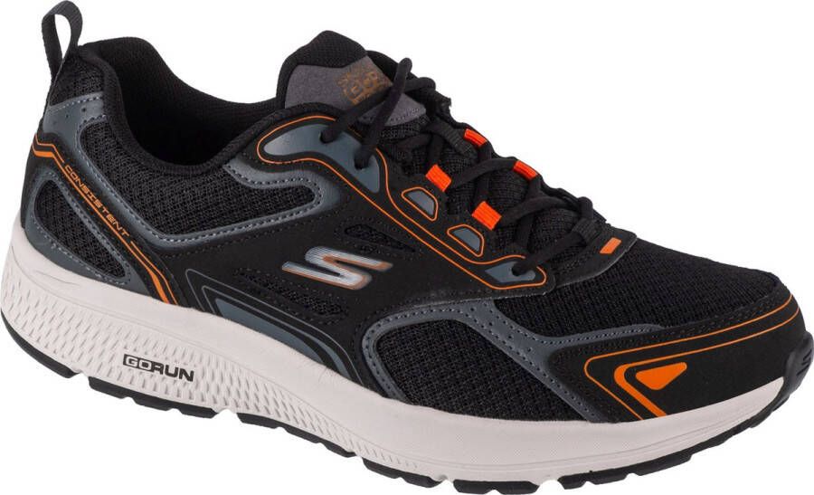 Skechers Go Run Consistent 220034-BKOR Mannen Zwart Hardloopschoenen Sportschoenen