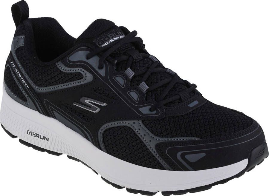 Skechers Go Run Consistent 220034-BKW Mannen Zwart Sneakers Sportschoenen