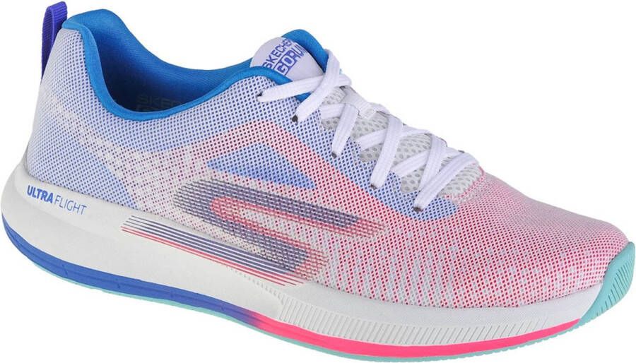 Skechers Go Run Pulse Get Moving 128105-WMLT Vrouwen Wit Hardloopschoenen Sportschoenen