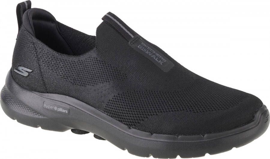 Skechers Go Walk 6 216202 BBK Mannen Zwart Sneakers Sportschoenen